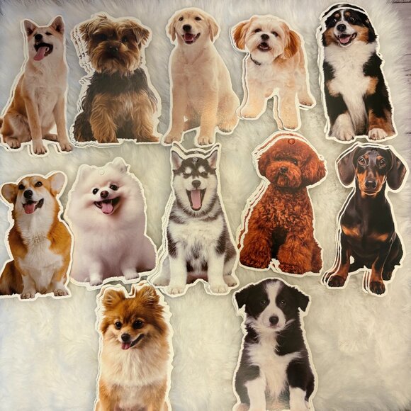 Dog Decorations (Various Breeds) to Hang, Ribbon included 48 PCS (SKU: 120MI) - Picture 1 of 2